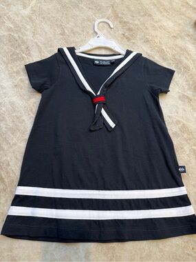 Hublot Navy Dress with White Trim and Red Accent
